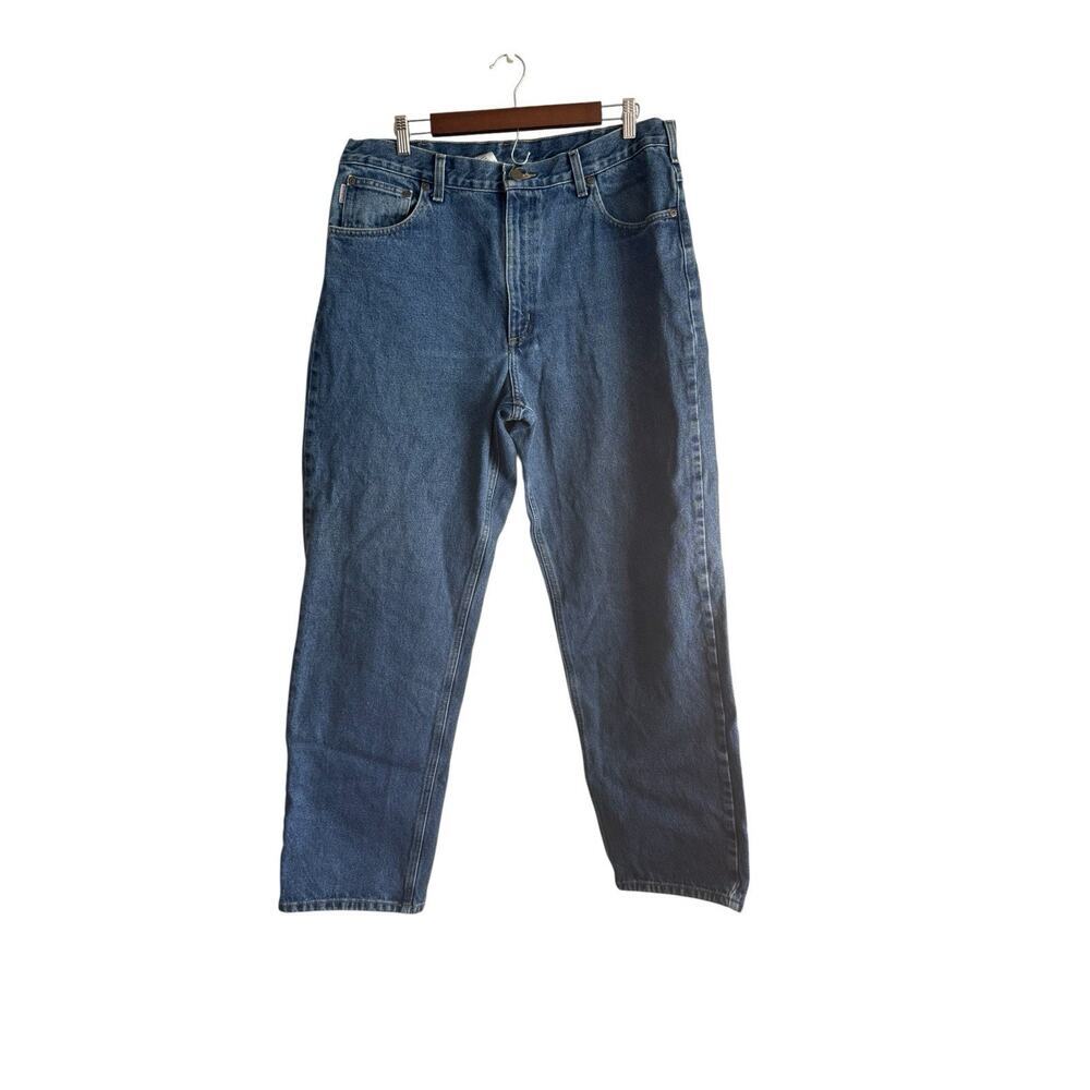 Carhartt Relaxed Fit Men’s 36x32 Blue Denim Workwear Straight Leg Jeans